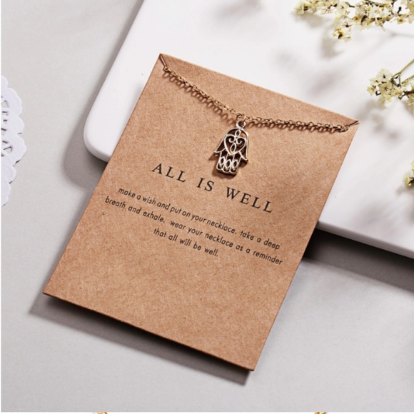 All Is Well Boho Gold Layering Charm Necklace - Picture 2 of 8